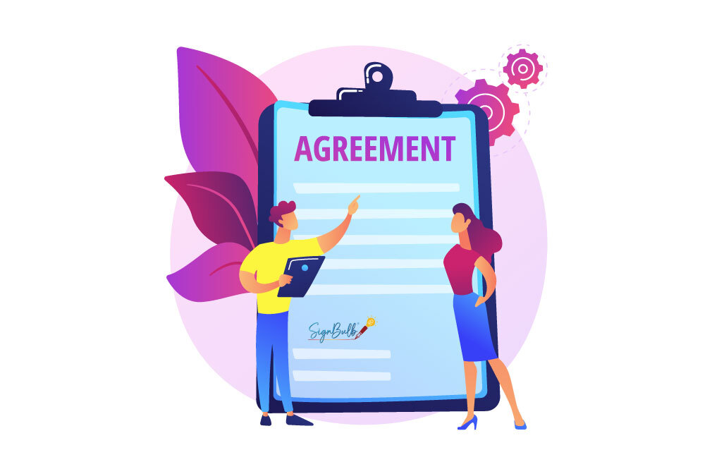 Electronic signature app for service agreements